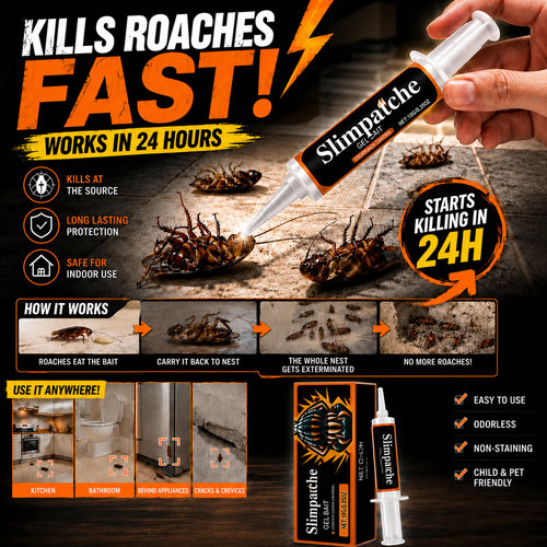 💥2026 Upgraded Formula Professional Cockroach Gel Bait – Eliminates Entire Nest