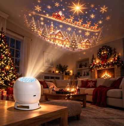 🔥🔥Christmas Projection Night Light, LED Holiday Projector Light Transform Room for Xmas Decoration