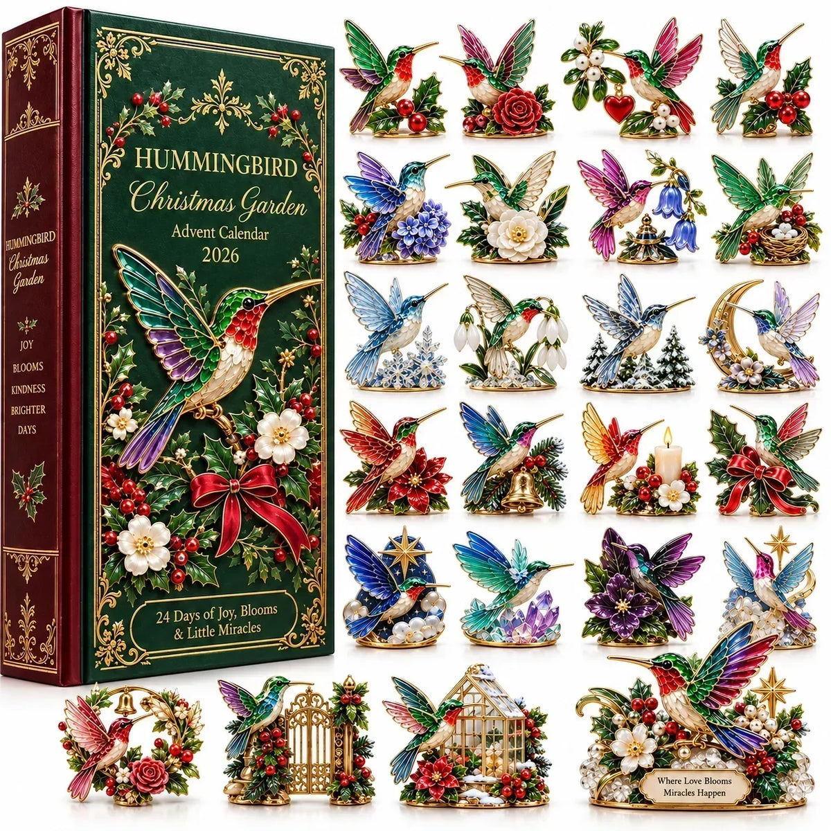 24 Days of Joy in Bloom — Hummingbird Christmas Garden Advent Calendar 2026