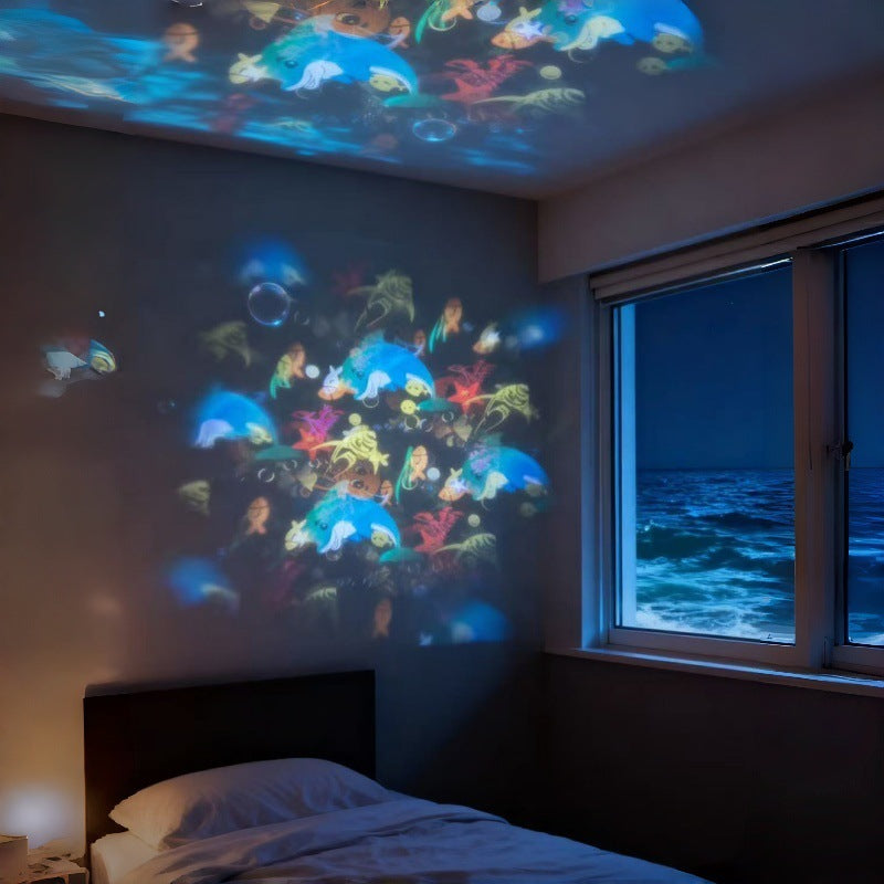 🔥🔥Christmas Projection Night Light, LED Holiday Projector Light Transform Room for Xmas Decoration