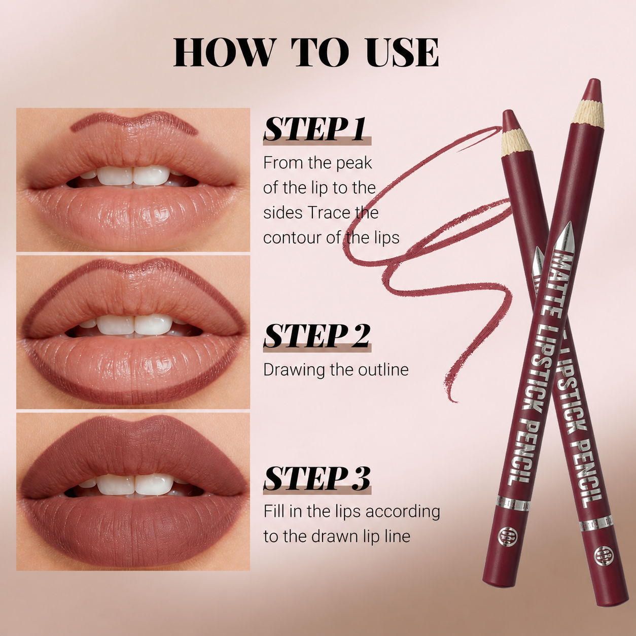 12-Piece Matte Lip Liner Set – Creamy, Long-Wear & Waterproof