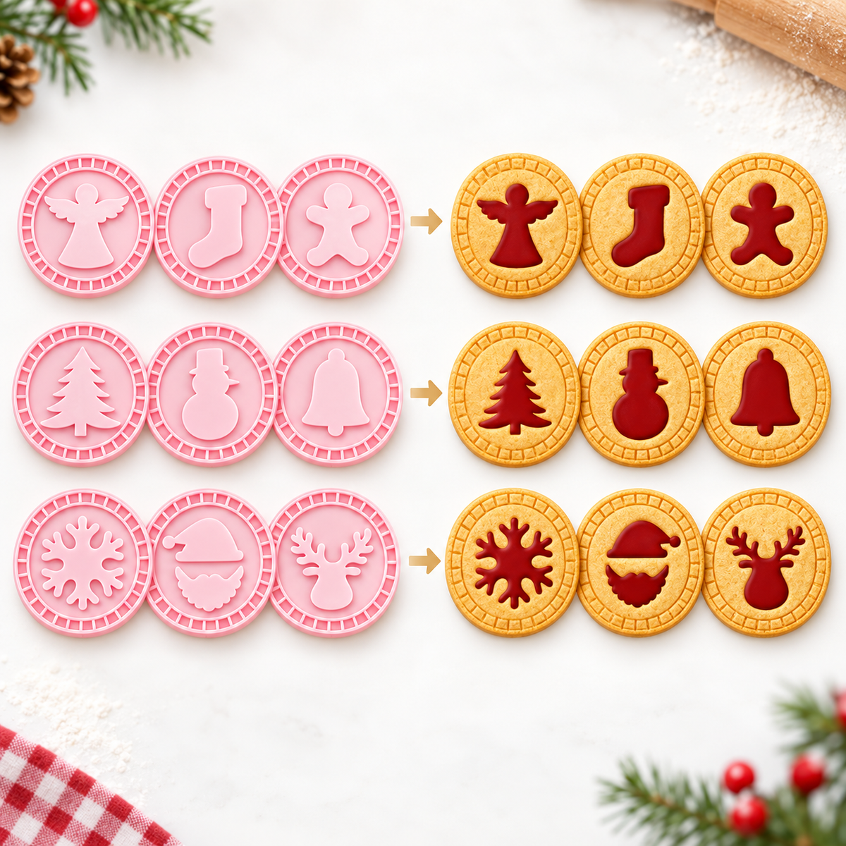 💥 Last Day! Special Sale 🎁Festive Christmas Cookie Cutter Set🥧✨