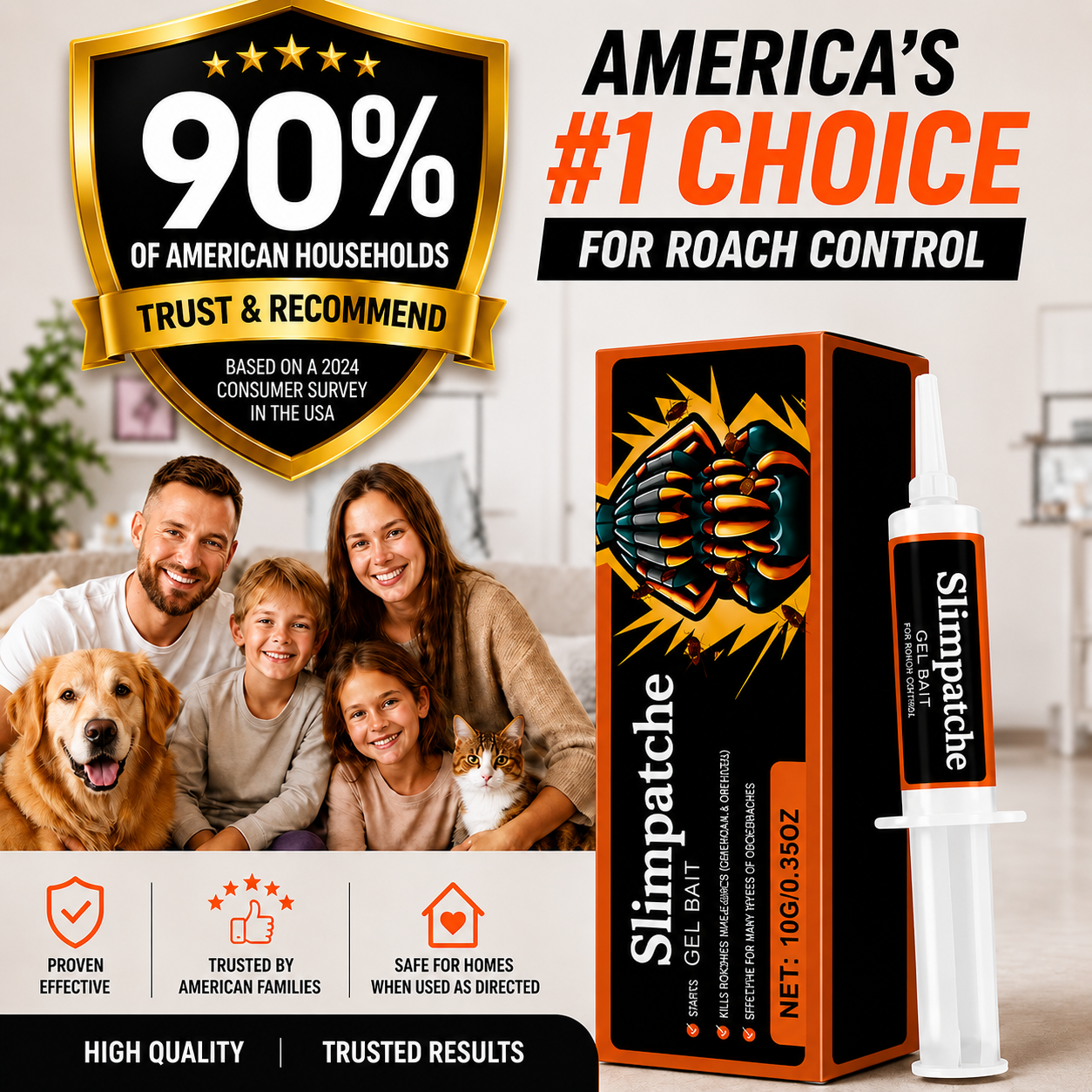 💥2026 Upgraded Formula Professional Cockroach Gel Bait – Eliminates Entire Nest