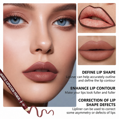 12-Piece Matte Lip Liner Set – Creamy, Long-Wear & Waterproof
